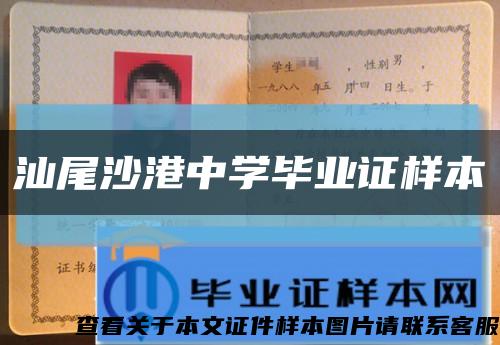 汕尾沙港中学毕业证样本缩略图