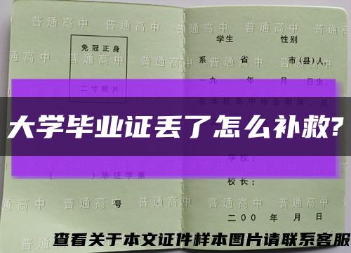 大学毕业证丢了怎么补救?缩略图