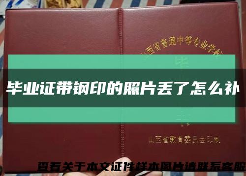 毕业证带钢印的照片丢了怎么补缩略图