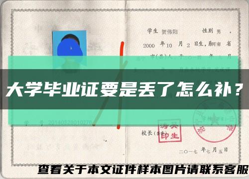 大学毕业证要是丢了怎么补？缩略图