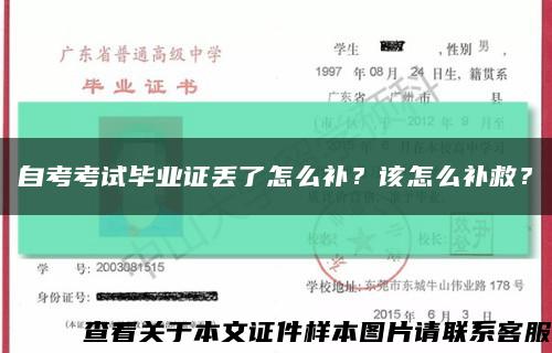 自考考试毕业证丢了怎么补？该怎么补救？缩略图