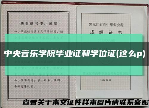 中央音乐学院毕业证和学位证(这么p)缩略图