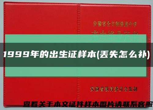 1999年的出生证样本(丢失怎么补)缩略图