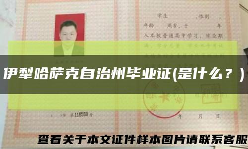 伊犁哈萨克自治州毕业证(是什么？)缩略图