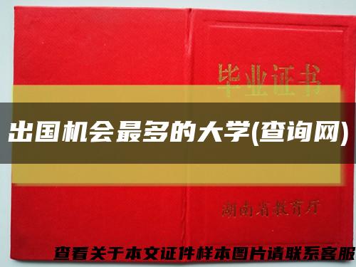 出国机会最多的大学(查询网)缩略图