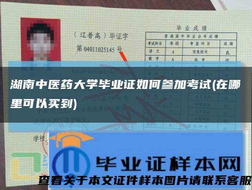 湖南中医药大学毕业证如何参加考试(在哪里可以买到)缩略图