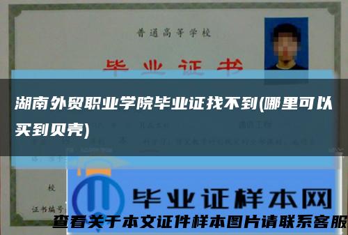 湖南外贸职业学院毕业证找不到(哪里可以买到贝壳)缩略图