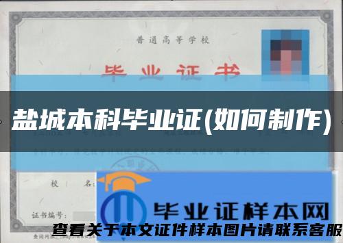 盐城本科毕业证(如何制作)缩略图