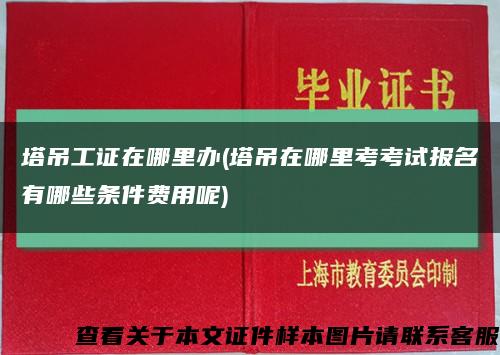 塔吊工证在哪里办(塔吊在哪里考考试报名有哪些条件费用呢)缩略图