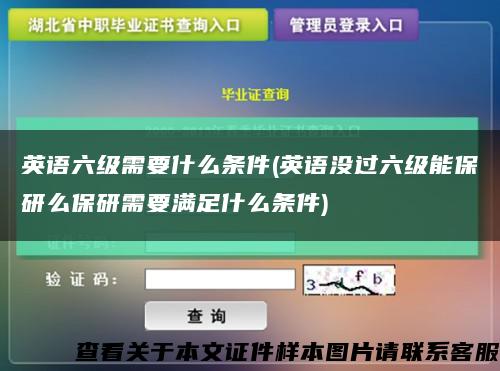 英语六级需要什么条件(英语没过六级能保研么保研需要满足什么条件)缩略图