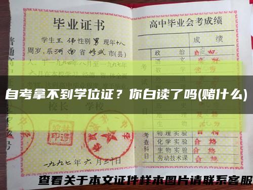 自考拿不到学位证？你白读了吗(赌什么)缩略图