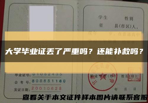 大学毕业证丢了严重吗？还能补救吗？缩略图