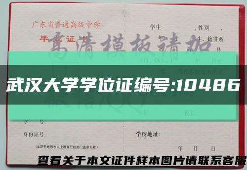 武汉大学学位证编号:10486缩略图