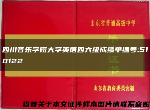 四川音乐学院大学英语四六级成绩单编号:510122缩略图