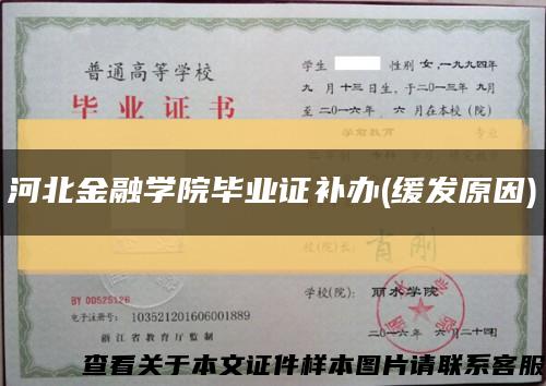 河北金融学院毕业证补办(缓发原因)缩略图