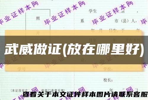 武威做证(放在哪里好)缩略图