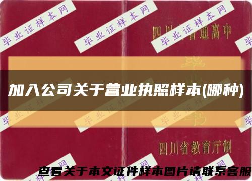 加入公司关于营业执照样本(哪种)缩略图