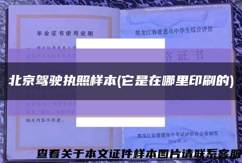 北京驾驶执照样本(它是在哪里印刷的)缩略图