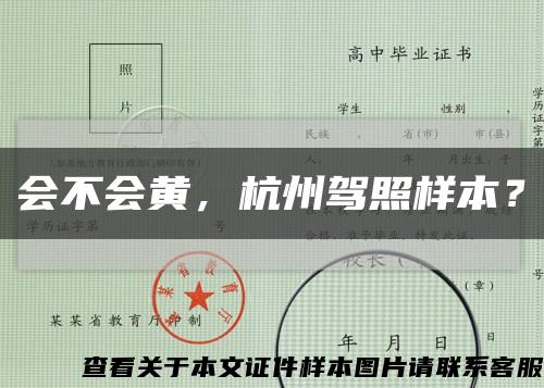 会不会黄，杭州驾照样本？缩略图