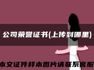 公司荣誉证书(上传到哪里)缩略图