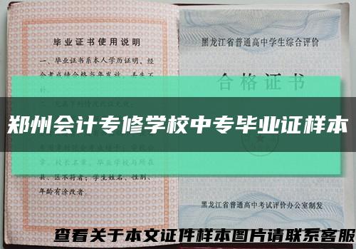 郑州会计专修学校中专毕业证样本缩略图