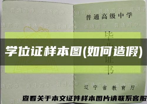 学位证样本图(如何造假)缩略图