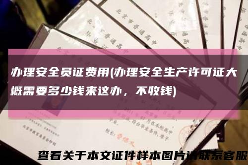 办理安全员证费用(办理安全生产许可证大概需要多少钱来这办，不收钱)缩略图