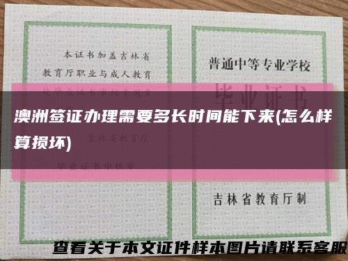 澳洲签证办理需要多长时间能下来(怎么样算损坏)缩略图