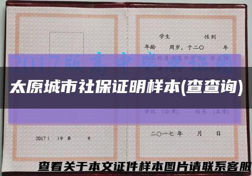 太原城市社保证明样本(查查询)缩略图