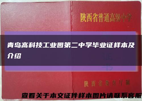 青岛高科技工业园第二中学毕业证样本及介绍缩略图