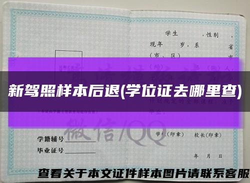 新驾照样本后退(学位证去哪里查)缩略图