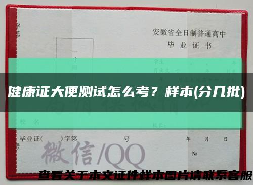 健康证大便测试怎么考？样本(分几批)缩略图