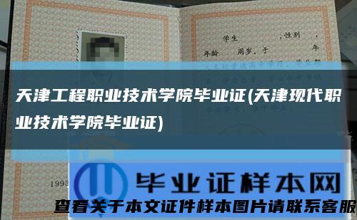 天津工程职业技术学院毕业证(天津现代职业技术学院毕业证)缩略图