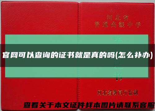 官网可以查询的证书就是真的吗(怎么补办)缩略图