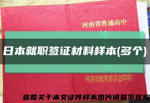 日本就职签证材料样本(多个)缩略图