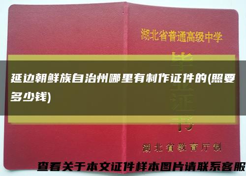 延边朝鲜族自治州哪里有制作证件的(照要多少钱)缩略图