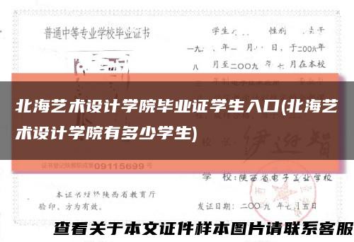 北海艺术设计学院毕业证学生入口(北海艺术设计学院有多少学生)缩略图