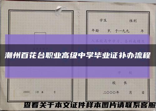 潮州百花台职业高级中学毕业证补办流程缩略图