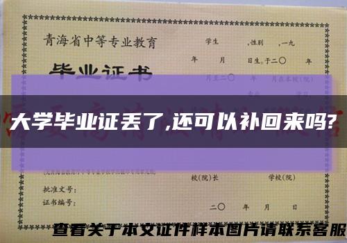 大学毕业证丢了,还可以补回来吗?缩略图