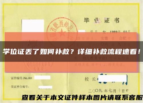 学位证丢了如何补救？详细补救流程速看！缩略图