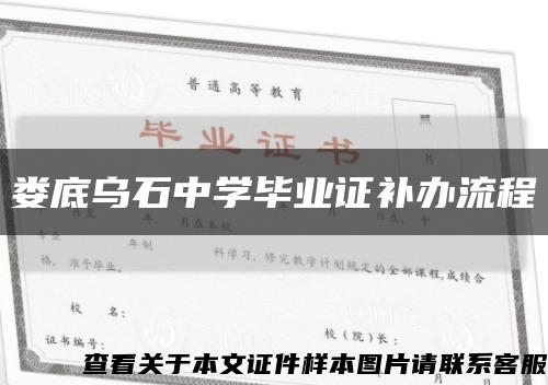 娄底乌石中学毕业证补办流程缩略图