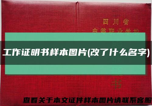 工作证明书样本图片(改了什么名字)缩略图