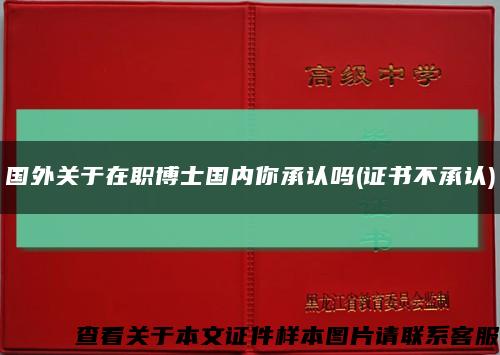 国外关于在职博士国内你承认吗(证书不承认)缩略图