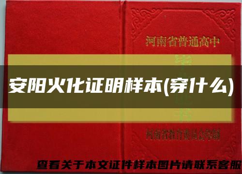 安阳火化证明样本(穿什么)缩略图