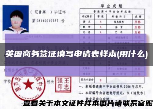 英国商务签证填写申请表样本(用什么)缩略图
