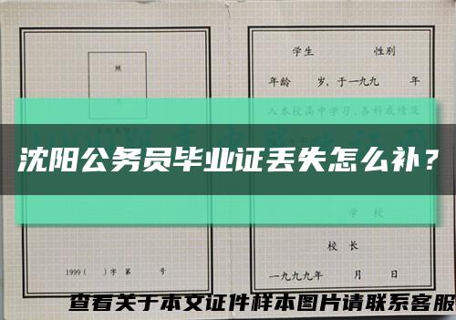 沈阳公务员毕业证丢失怎么补？缩略图