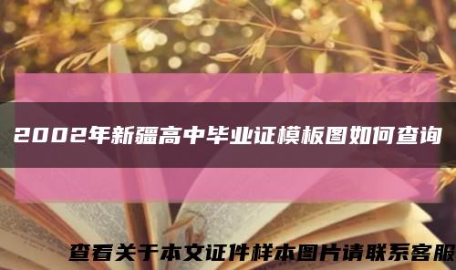 2002年新疆高中毕业证模板图如何查询缩略图