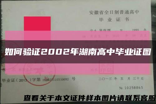 如何验证2002年湖南高中毕业证图缩略图