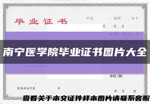 南宁医学院毕业证书图片大全缩略图