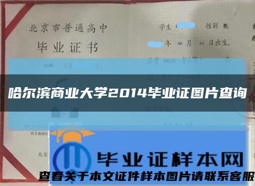 哈尔滨商业大学2014毕业证图片查询缩略图